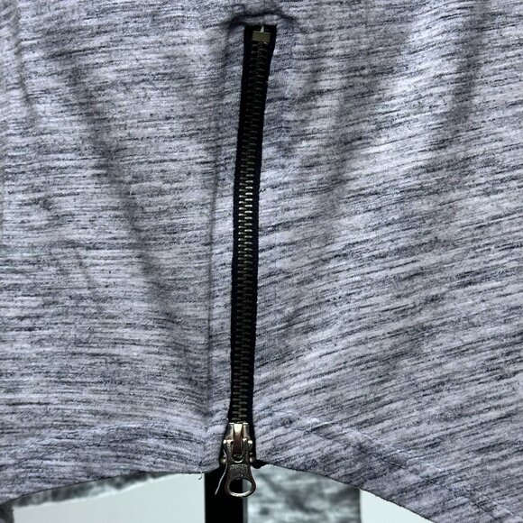 Rise As 1ne Long-Sleeve Tee with Zipper XL Light Grey Heather Cotton Poly - Picture 3 of 5